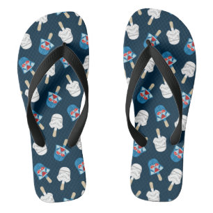 Dark Side Ice Cream Pattern Flip Flops