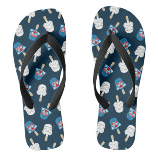 Dark Side Ice Cream Pattern Flip Flops