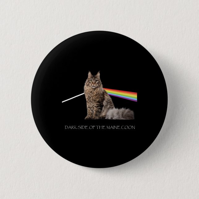 Dark Side Of The Maine Coon Cat Lover  Button (Front)