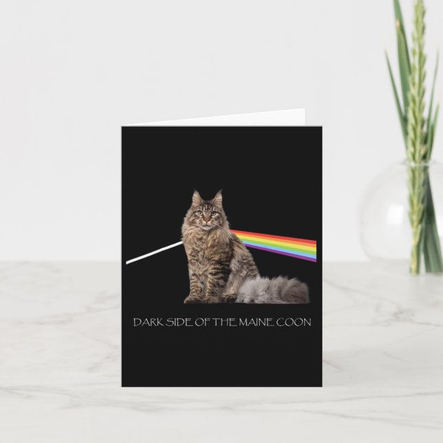 Dark Side Of The Maine Coon Cat Lover  Card (Front)