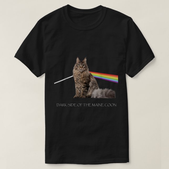 Dark Side Of The Maine Coon Cat Lover  T-Shirt (Design Front)