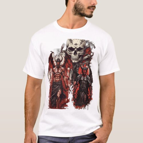  dark side with a male devil angel  T_Shirt