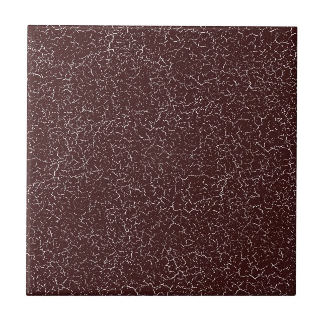 Dark Siena Burgundy Crackle Glaze Solid Colour Ceramic Tile (Front)