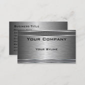 Dark Silver Brushed  Business Card (Front/Back)
