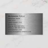 Dark Silver Brushed  Business Card (Back)