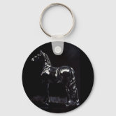 Dappl 'I Like Horses' Keychain in Black/Silver - One Size