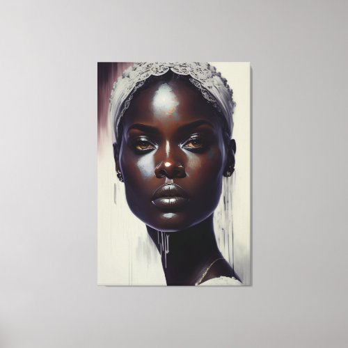 Dark skin Beauty portrait Poster Canvas Print