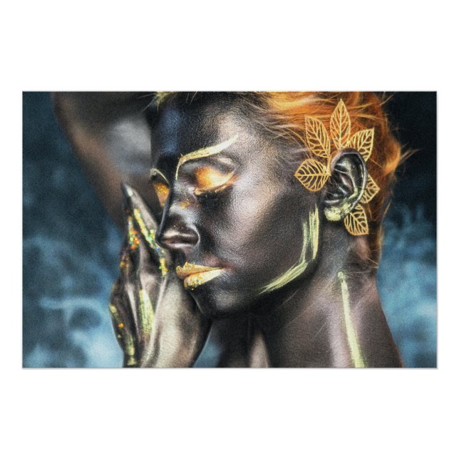 Dark Skin Body Painting Poster (Front)