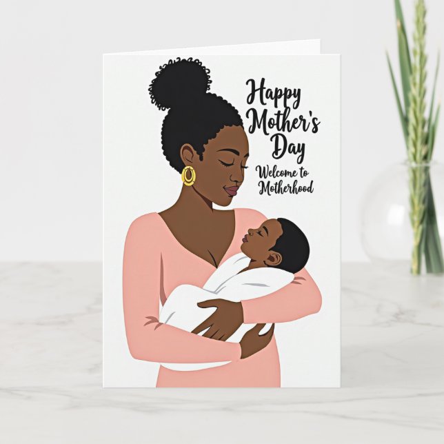 Dark Skin Mother Love Card (Front)