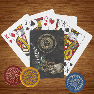 Dark Skull and Snake Poker Cards