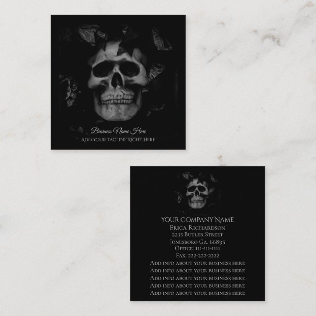 Dark Skull Business Cards (Front/Back)