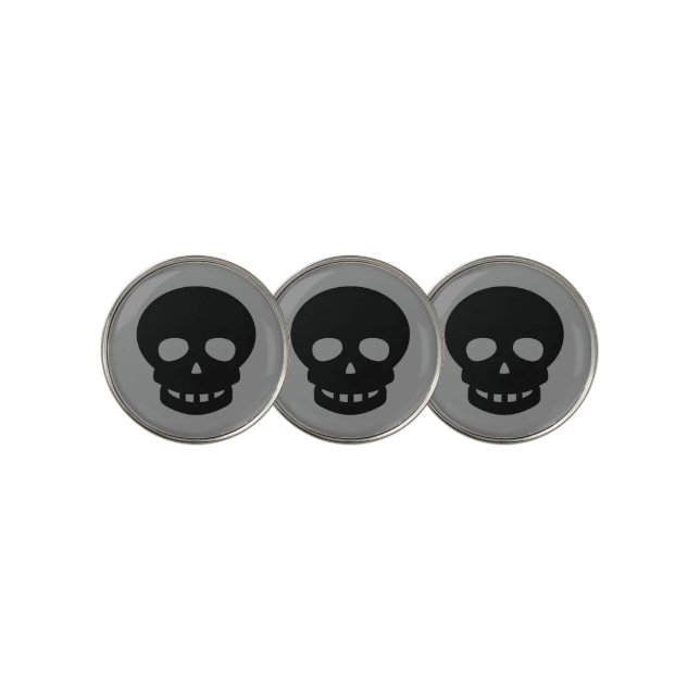 Dark Skull Golf Ball Marker (3 Up)