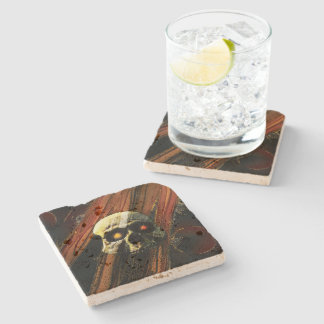 Dark Skull Stone Coaster