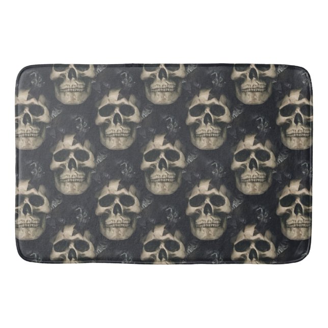 Dark Skulls  Bath Mat (Front)