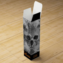 Dark Skulls Halloween Wine Box