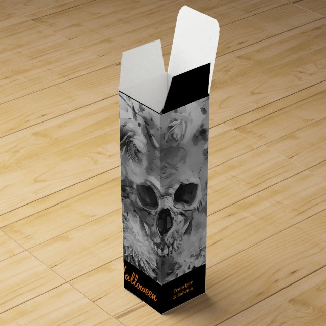 Dark Skulls Halloween Wine Box (Opened)