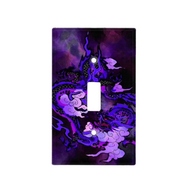 Dark Sky Dragon Light Switch Cover (Front)