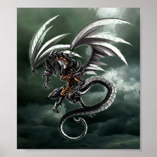 Dark Sky Dragon Poster