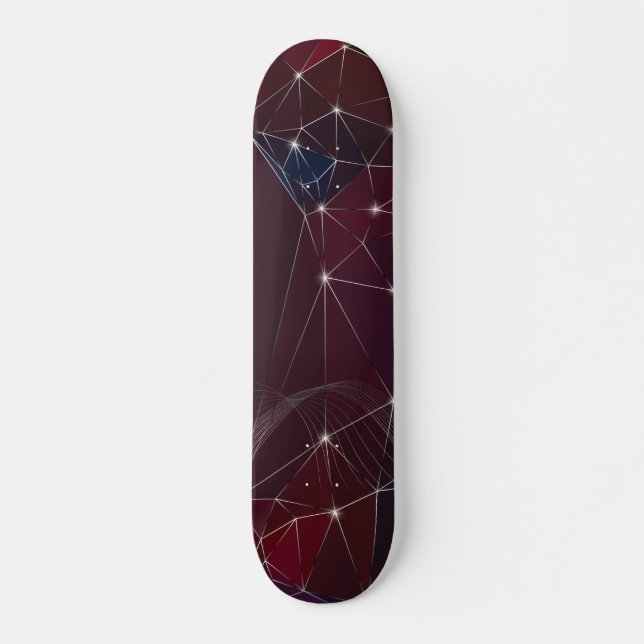 Dark Sky Geometric Abstract Skateboard Deck (Front)