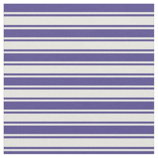 Dark Slate Blue and Beige Striped Pattern Fabric
