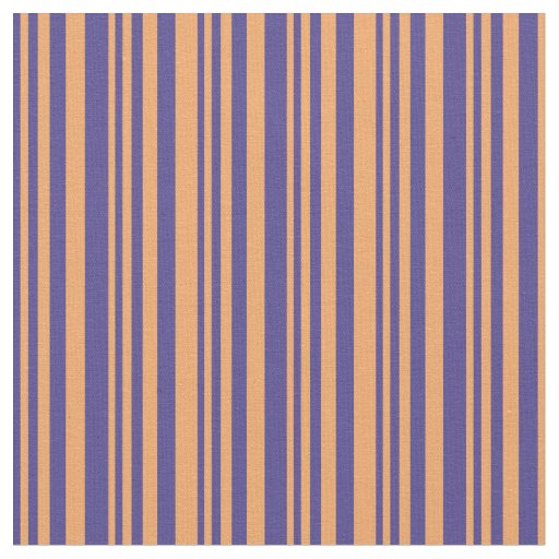 Dark Slate Blue and Brown Lined Pattern Fabric