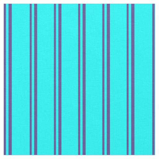 Dark Slate Blue and Cyan Pattern Fabric
