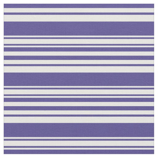 Dark Slate Blue and Mint Cream Striped Pattern Fabric
