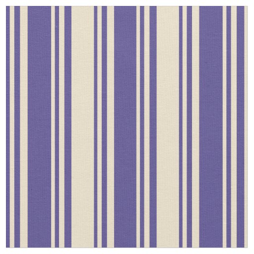 Dark Slate Blue and Tan Lines/Stripes Pattern Fabric