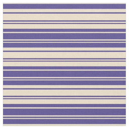 Dark Slate Blue and Tan Striped Pattern Fabric