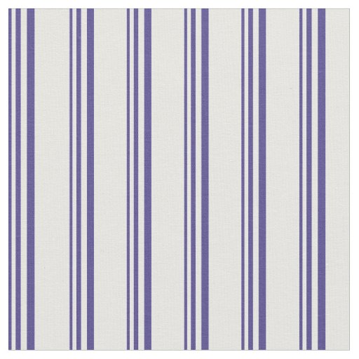 Dark Slate Blue and White Stripes Pattern Fabric