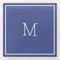 Dark Slate Blue Glass Coaster