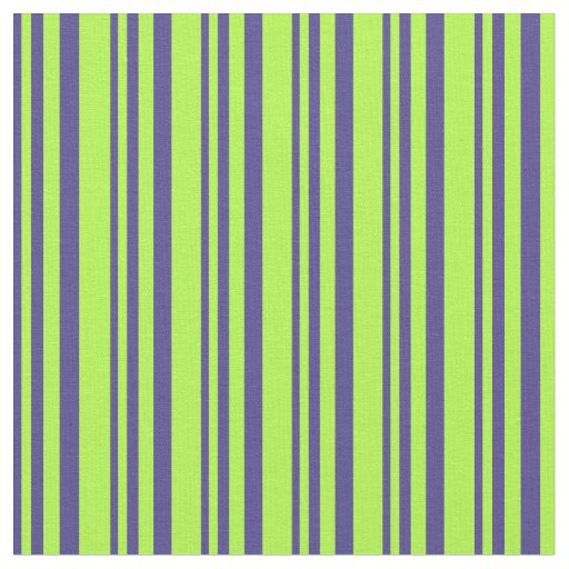 Dark Slate Blue & Light Green Stripes Fabric