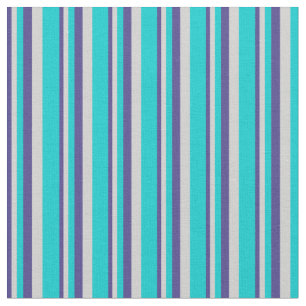 Dark Slate Blue, Light Grey & Dark Turquoise Fabric