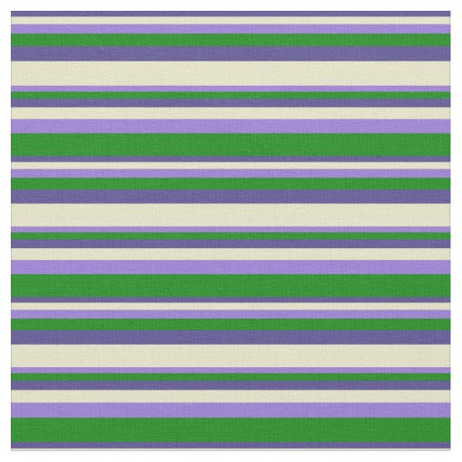 Dark Slate Blue, Pale Goldenrod, Purple & Green Fabric