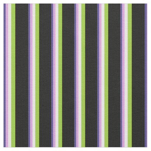 Dark Slate Blue, Plum, Mint Cream, Green & Black Fabric