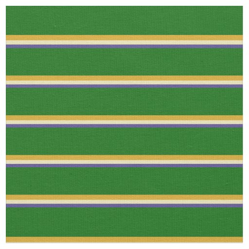 Dark Slate Blue, Tan, Goldenrod, and Dark Green Fabric