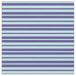 [ Thumbnail: Dark Slate Blue & Turquoise Colored Stripes Fabric ]