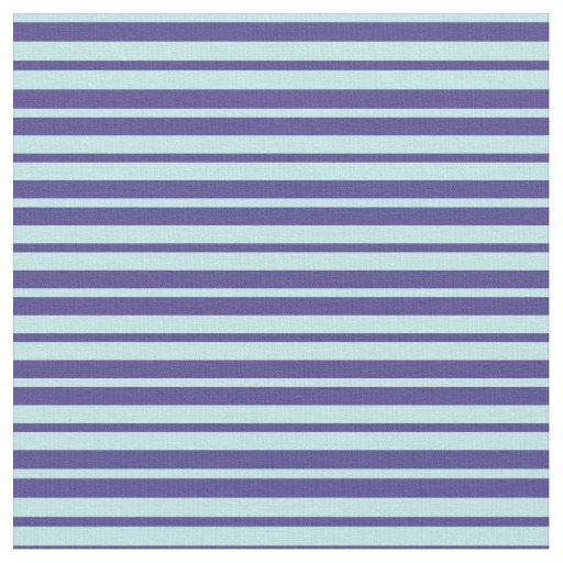 Dark Slate Blue & Turquoise Colored Stripes Fabric