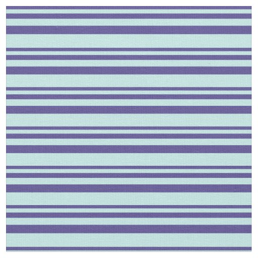 Dark Slate Blue & Turquoise Lined Pattern Fabric