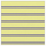 [ Thumbnail: Dark Slate Blue & Yellow Colored Lines Fabric ]