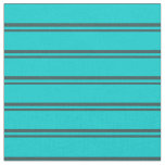 [ Thumbnail: Dark Slate Gray and Dark Turquoise Colored Lines Fabric ]