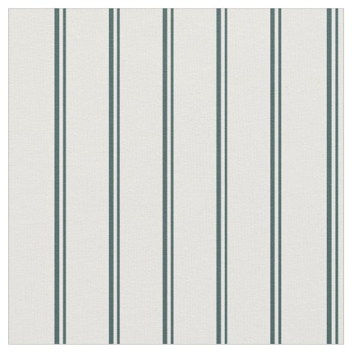 Dark Slate Gray and Mint Cream Stripes Pattern Fabric