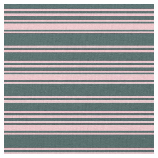 Dark Slate Gray and Pink Striped Pattern Fabric
