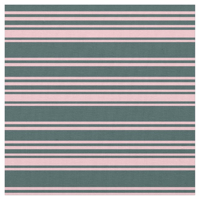 Dark Slate Gray and Pink Striped Pattern Fabric (Close Up)