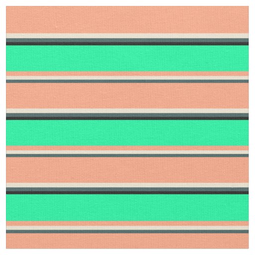 Dark Slate Gray, Beige, Light Salmon, Green, Black Fabric