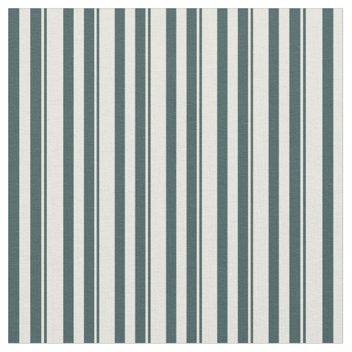 Dark Slate Gray & Beige Stripes/Lines Pattern Fabric