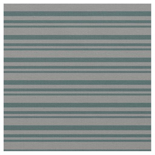 Dark Slate Gray & Grey Stripes Fabric