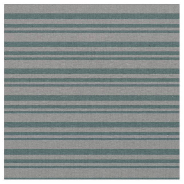 Dark Slate Gray & Grey Stripes Fabric (Close Up)