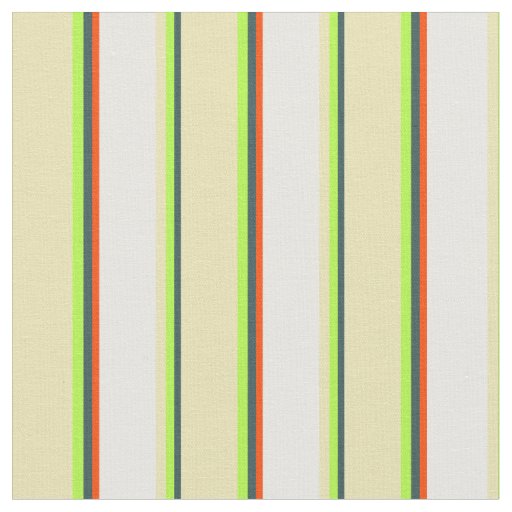 Dark Slate Gray, Light Green, Tan, White, and Red Fabric