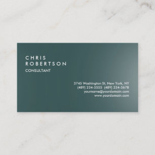 Dark Slate Gray Modern Creative Business Card
